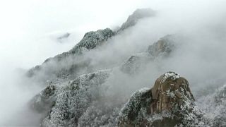Neve e gelo criam cenários idílicos na China