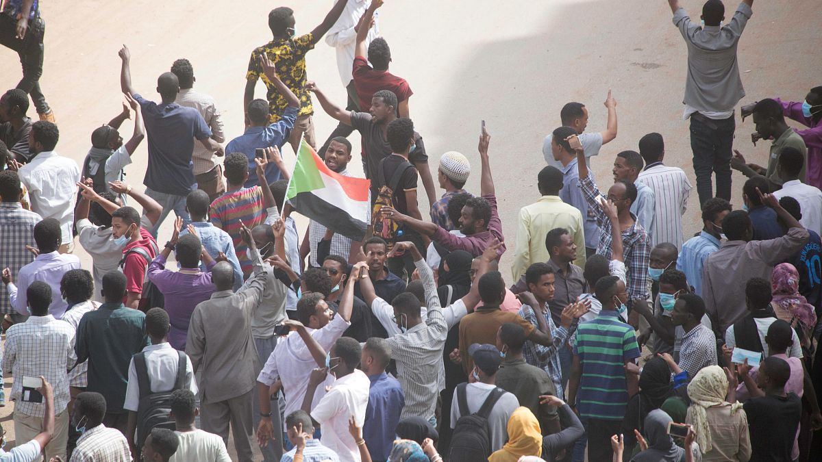 من الاحتجاجات في الخرطوم اليوم
