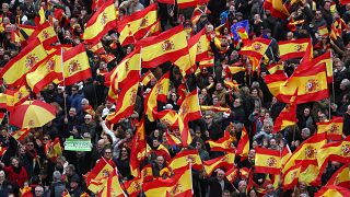 شاهد: اليمين المتطرف في مدريد يطالب باستقالة رئيس الوزراء الاشتراكي