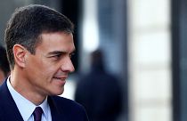 Spain's Prime Minister Pedro Sanchez arrives at Parliament in Madrid, 2019