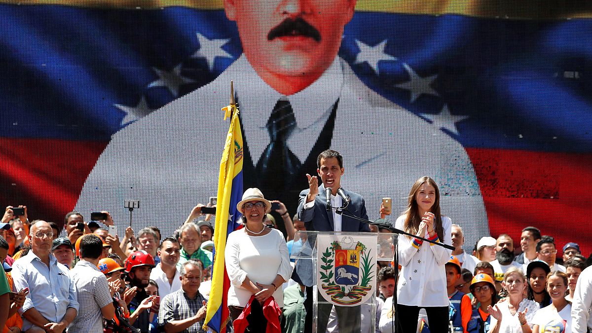Venezuelan opposition leader Juan Guaido at rally Feb 12