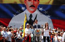 Venezuelan opposition leader Juan Guaido at rally Feb 12