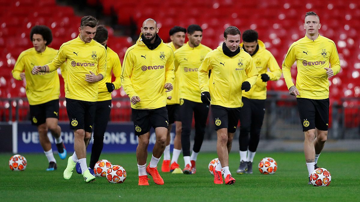 Borussia Dortmund trains ahead of Champions' League game