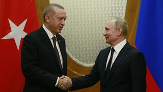 Cumhurbaşkanı Recep Tayyip Erdoğan, Rusya lideri Vladimir Putin