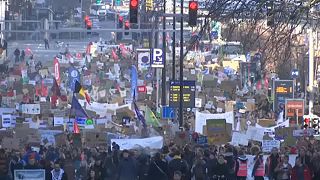 Police estimate 11,000 joined today's climate protest in Brussels