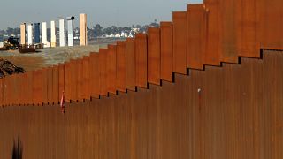 Prototypes for Trump's border wall between Mexico and the United States