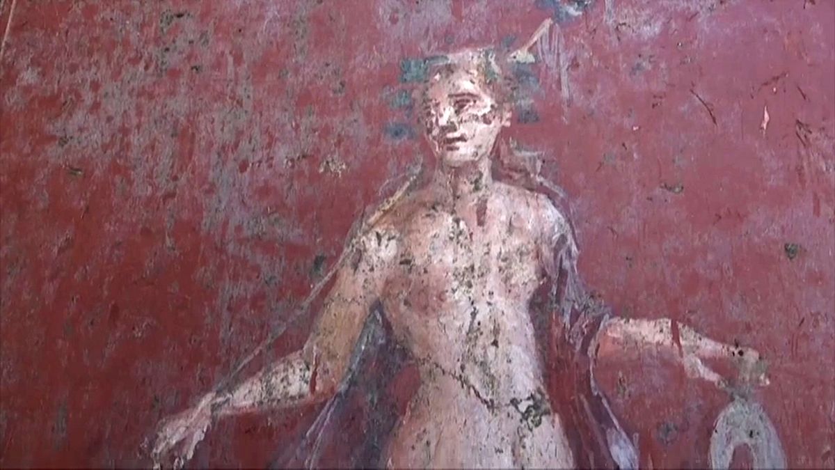 Descubren un fresco de Narciso en una misteriosa sala de las ruinas de Pompeya