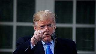 Donald Trump during a press conference at the White House on February 15. 