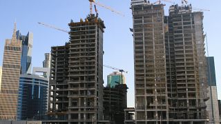 أبراج تحت الانشاء في العاصمة القطرية الدوحة