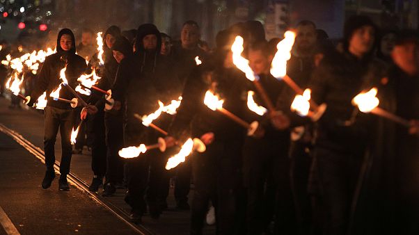 Szélsőjobb felvonulást tartottak Szófiában Szélsőjobb felvonulást tartottak Szófiában