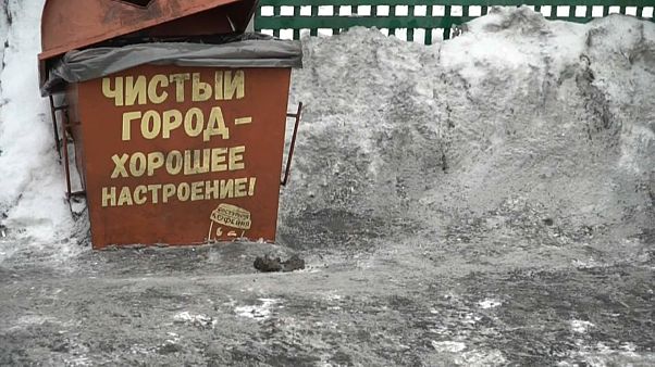 Umweltverschmutzung: Schwarzer Schnee in russischem Kohlerevier Umweltverschmutzung: Schwarzer Schnee in russischem Kohlerevier