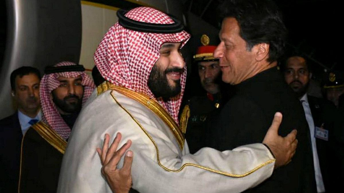 دیدار عمران خان نخست وزیر پاکستان و محمد بن سلمان ولیعهد عربستان