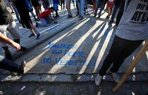 Protesta en Buenos Aires a favor de Nicolás Maduro