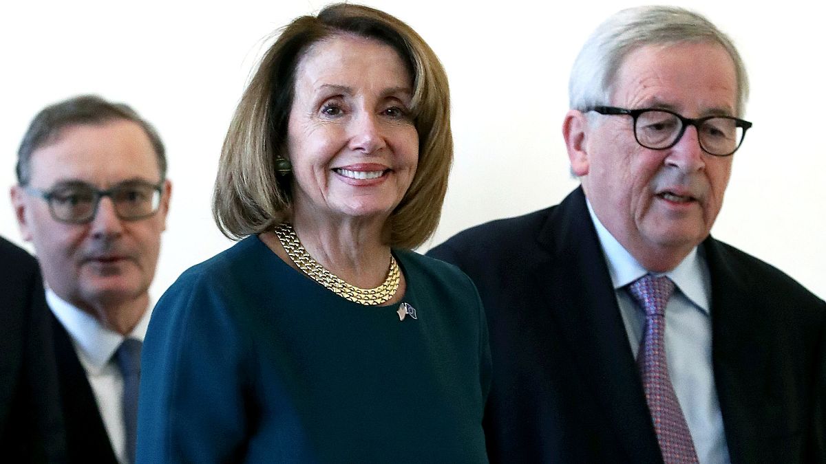 Watch again: US Speaker of the House Nancy Pelosi speaks in Brussels after meeting with EU officials