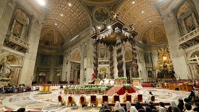 Pope Francis leads Mass in Saint Peter's Basilica at the Vatican