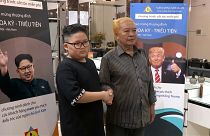 Frisörsalon stylt Trump und Kim Doppelgänger