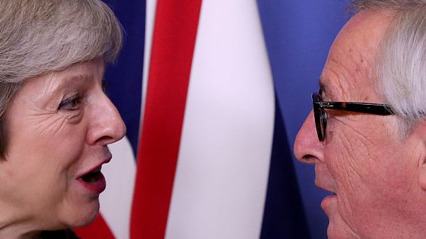 UK Prime Minister Theresa May with the EU's Jean-Claude Juncker UK Prime Minister Theresa May with the EU's Jean-Claude Juncker