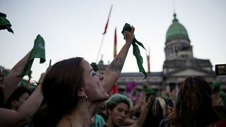 Pañuelos verdes en Buenos Aires a favor del aborto legal