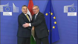 Raw Moment: Jean-Claude Juncker and Viktor Orban in happier times