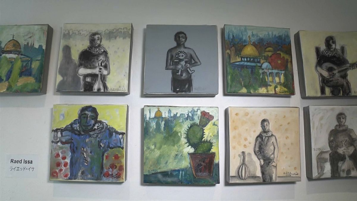 شاهد: فنانون من غزة يعرضون أعمالهم في يوكوهاما اليابانية