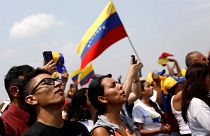 Rival concerts take place on either side of Venezuela-Colombia border
