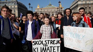 Paris: Klimamarsch mit 16-jähriger Gallionsfigur