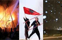 Dhaka fire, Albania clashes, and Las Vegas snow | No Comment videos of the week