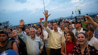 Juan Guaidó na Colômbia para assistir ao concerto "Venezuela Live Aid"