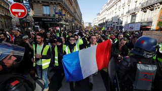 متظاهرو السترات الصفراء في باريس