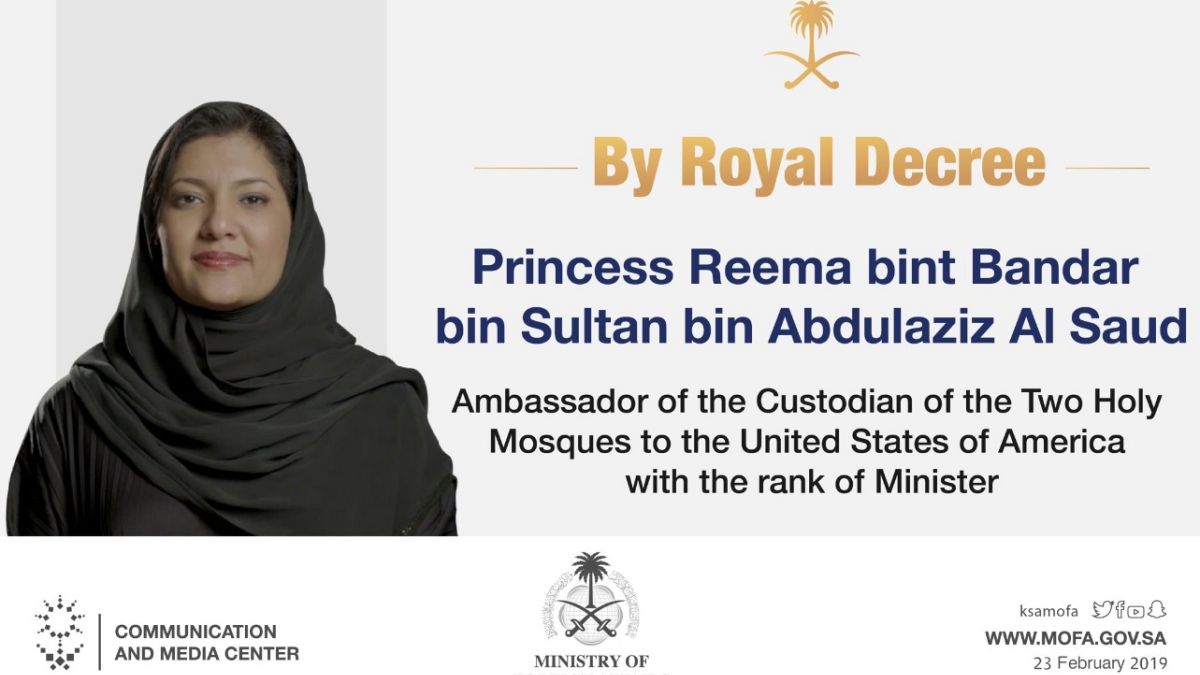 Saudi Arabia appoints Princess Reema as ambassador to the US.