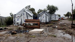 Camps de réfugiés de Moria, sur l'île de Lesbos