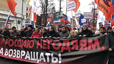Felvonulás Borisz Nyemcov emlékére 