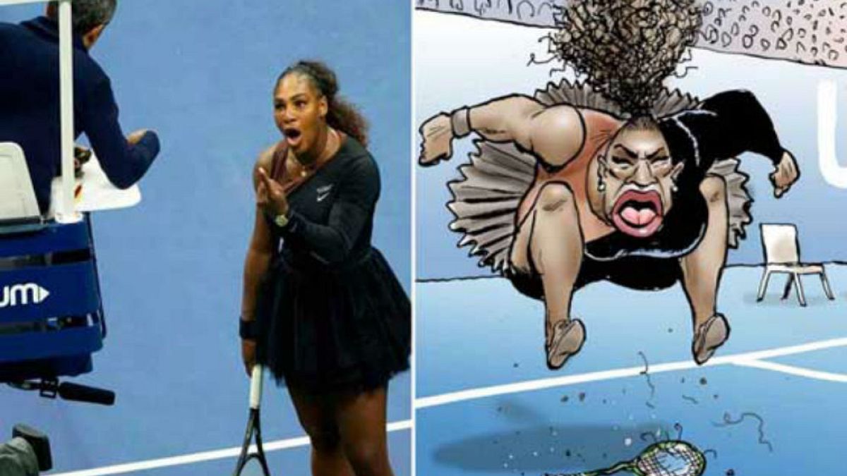 Ünlü tenisçi Serena Williams'ın iri dudaklı karikatürü ırkçı bulunmadı 