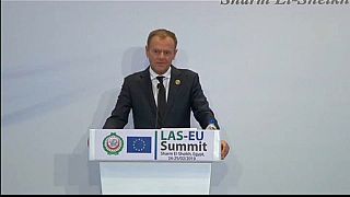 Donald Tusk urges 'common commitment' to upholding human rights at summit in Egypt
