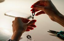 Ukrainian artist turns plastic into jewellery