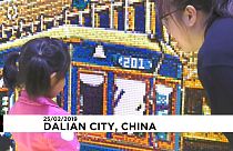 Chinese artist creates giant image made up of 80,000 Lego pieces