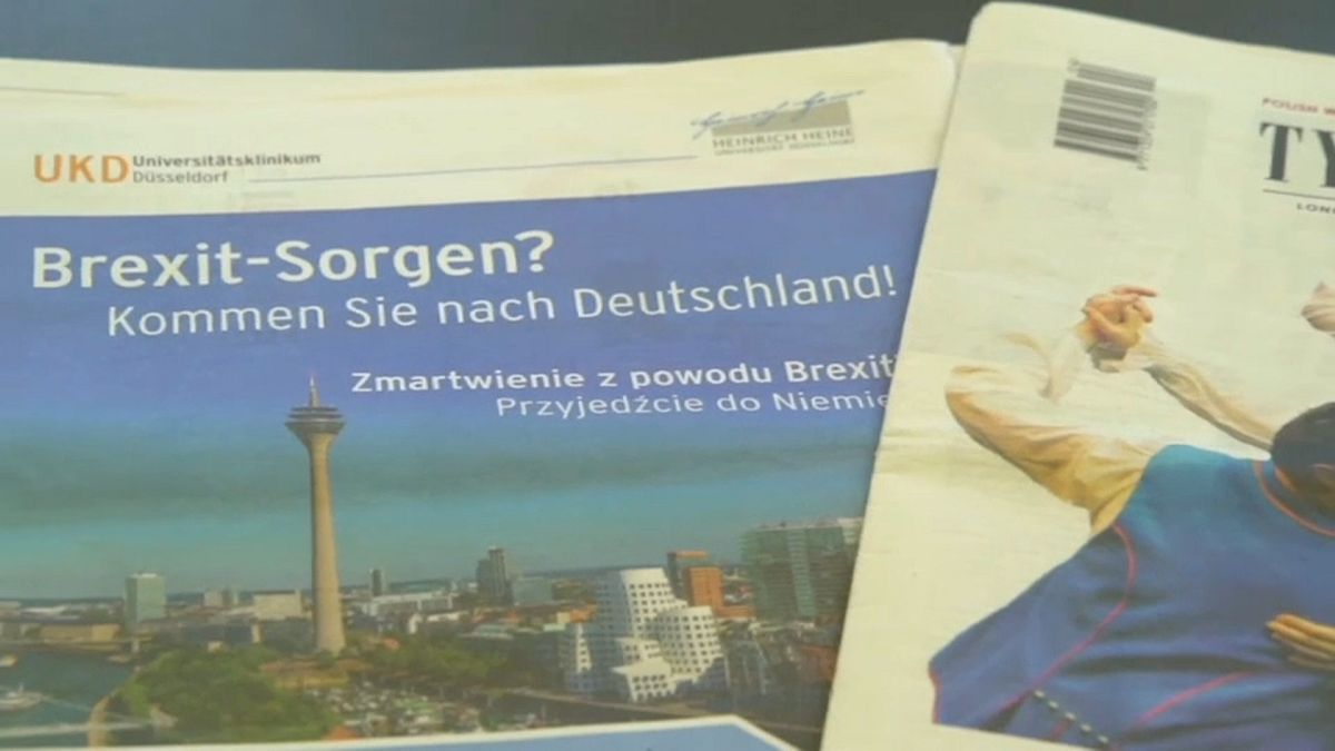 Werbeaktion: "Brexit-Sorgen? Kommen Sie nach Deutschland!"