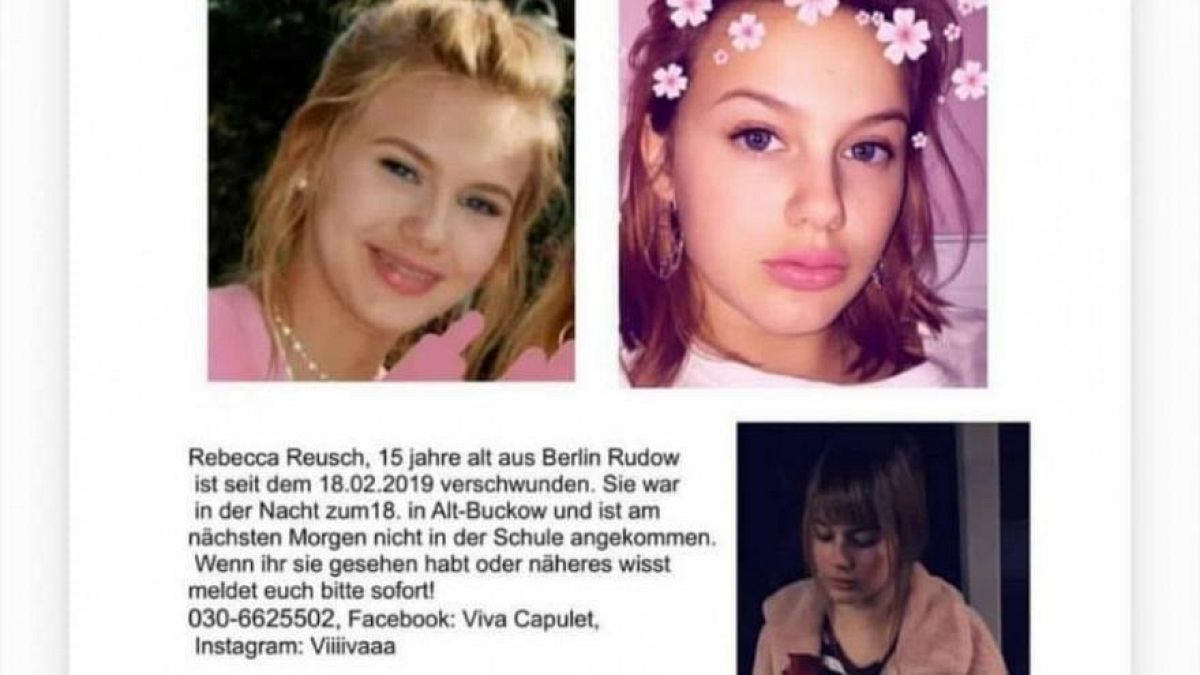 Polizei Berlin bestätigt Festnahme im Fall der vermissten Rebecca (15)