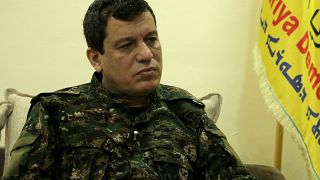 القائد العام لقوات سوريا الديمقراطية مظلوم كوباني خلال مقابلة مع رويترز 