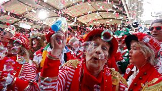 Start of the open-air carnival in Cologne