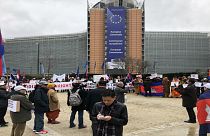 بروكسل: اعتصامٌ للكمبوديين أمام المفوضية الأوروبية لفرض عقوبات على نظام بنوم بنه