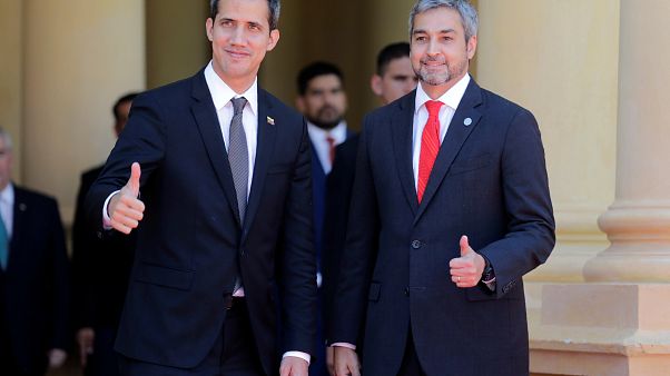 Juan Guaidó con el presidente de Paraguay, Mario Abdo Benítez Juan Guaidó con el presidente de Paraguay, Mario Abdo Benítez