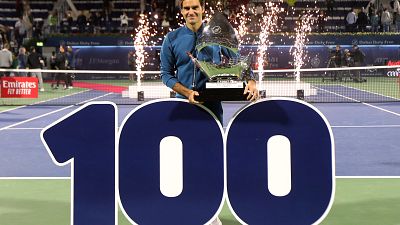 Watch: Roger Federer claims 100th career ATP title in Dubai