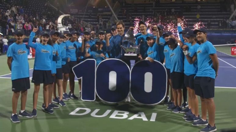 Roger Federer conquistou o centésimo título da carreira.