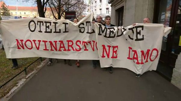 Les journalistes croates se rassemblent pour dénoncer les pressions politiques Les journalistes croates se rassemblent pour dénoncer les pressions politiques