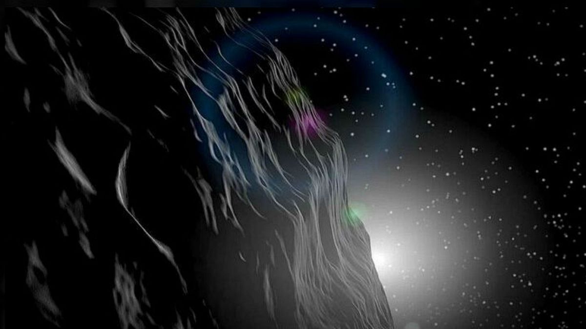 Artist rendition of the asteroid Vesta