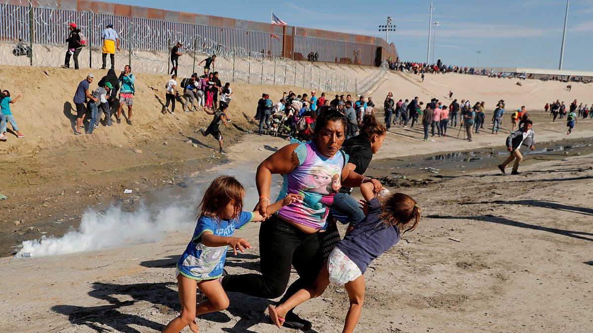 Muro fronterizo entre Estados Unidos y México. 25 de noviembre de 2018. 