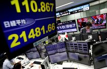 Japan's Nikkei stock average and the Japanese yen's exchange rate