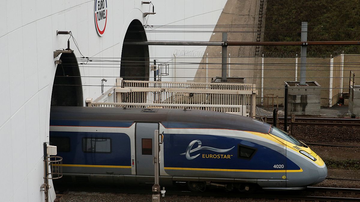Un Eurostar près de Calais, France, Mars 2019