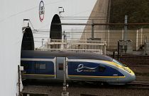 Un Eurostar près de Calais, France, Mars 2019